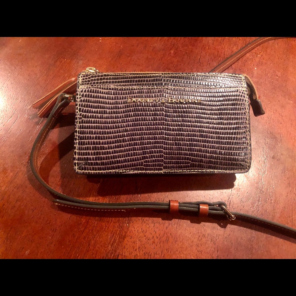 Lizard Embossed Leather Gingy Crossbody